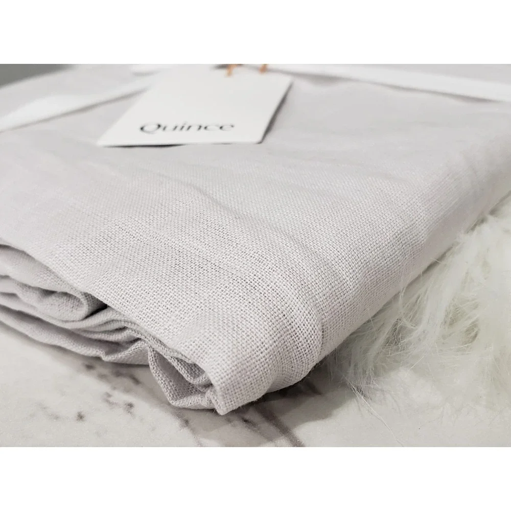 NEW QUINCE European Linen  True Blackout Curtain Single Panel Cloud 48